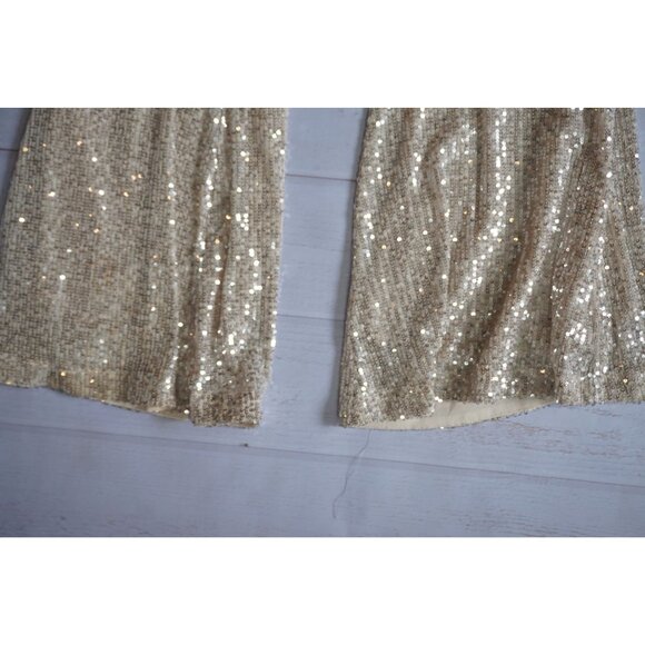 By Together Gold Sequin High Rise Flared Pants– Size S - Picture 6 of 8